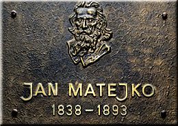 Jan Matejko - Tablica pamiątkowa